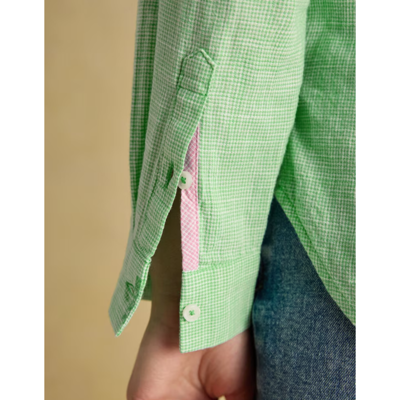 Joules Ladies Long Sleeve Cotton Shirt - Green-6