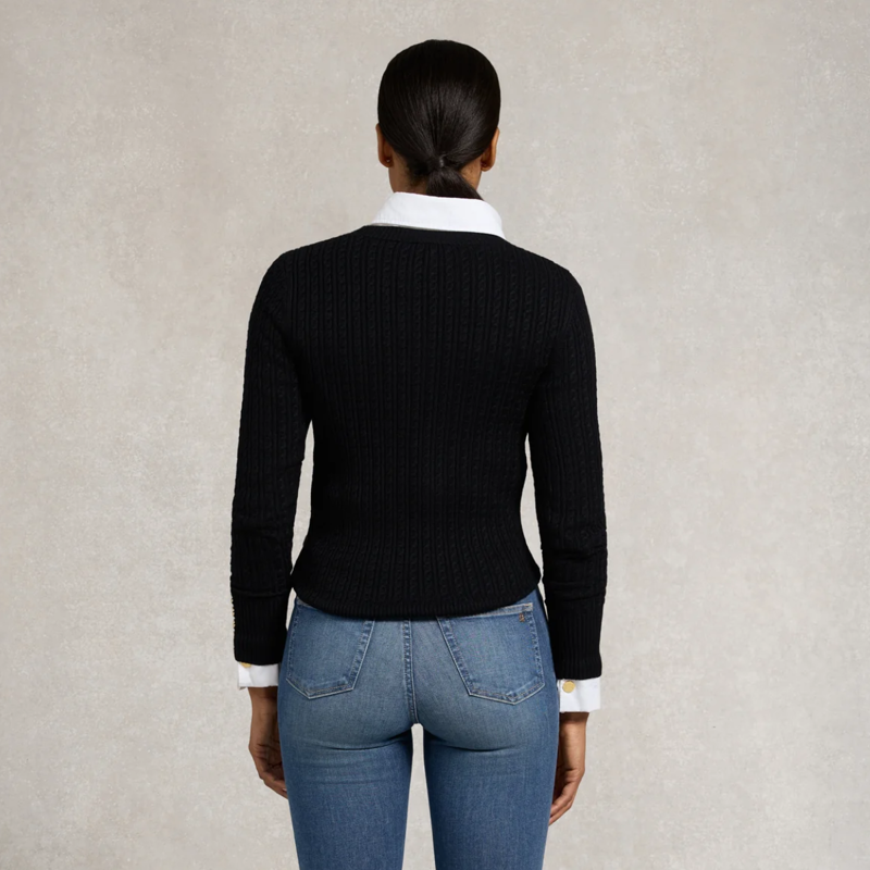 Holland Cooper Princeton Crew Neck Knit - Black-2
