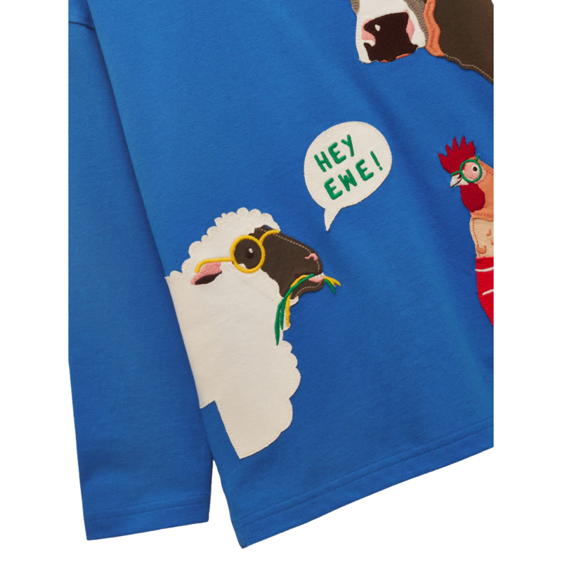 Joules Boys' Finlay Long Sleeve Applique Graphic T-Shirt - Blue-2