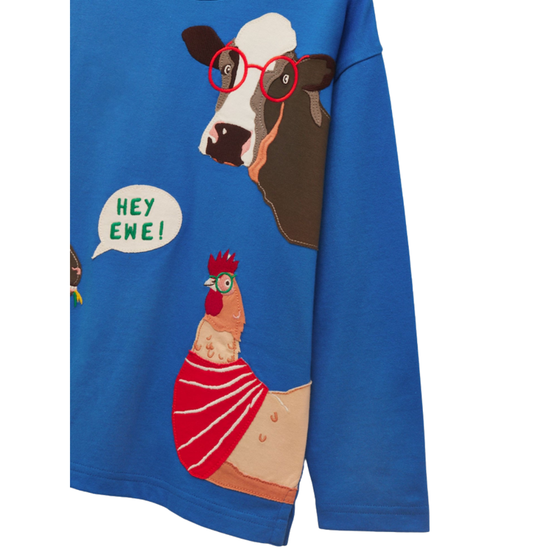 Joules Boys' Finlay Long Sleeve Applique Graphic T-Shirt - Blue-3