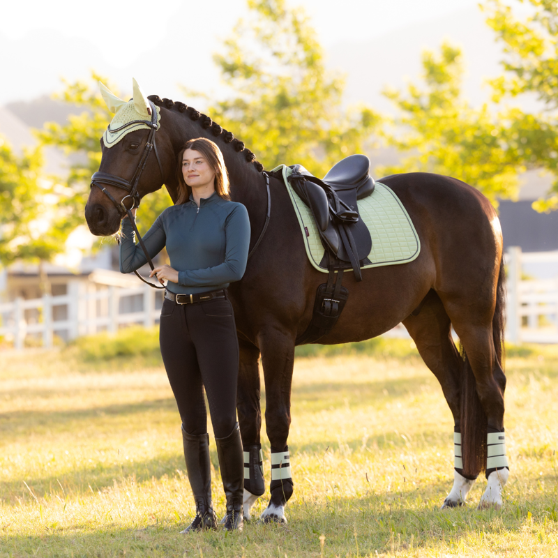 LeMieux Suede Dressage Square - Macaron-4