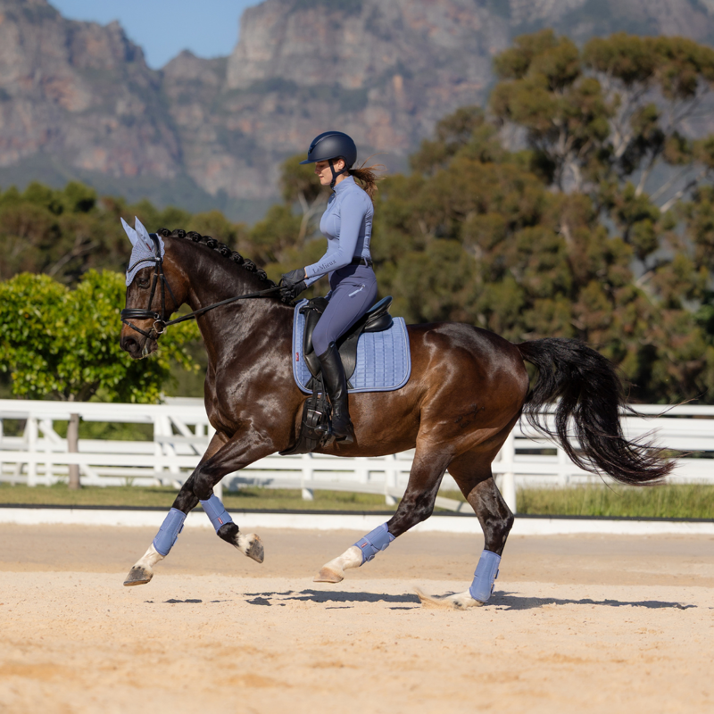 LeMieux Suede Dressage Square - Powder Blue-5