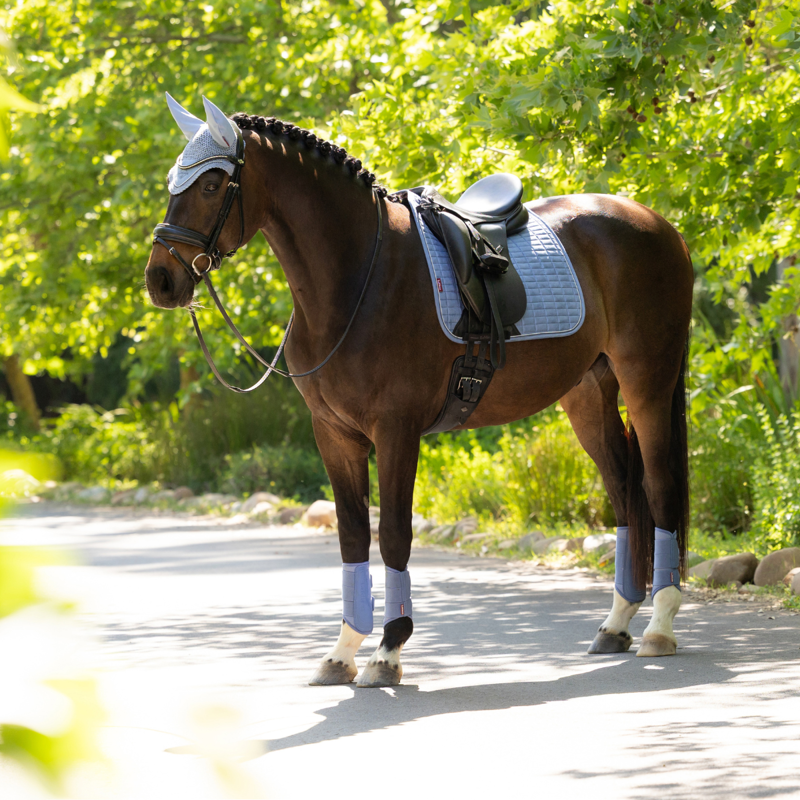 LeMieux Suede Dressage Square - Powder Blue-2