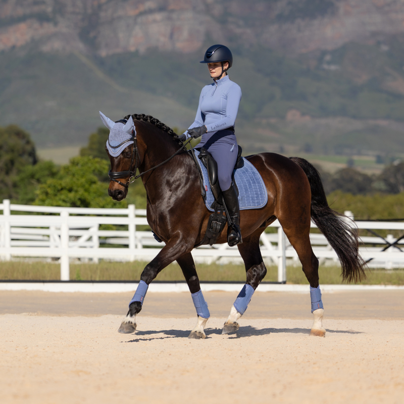 LeMieux Suede Dressage Square - Powder Blue-4