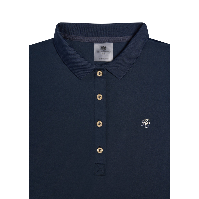 Holland Cooper Chiltern Long Sleeve Polo Shirt - Ink Navy-4