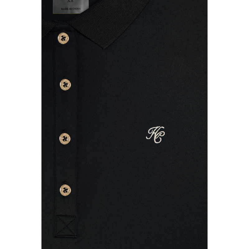 Holland Cooper Chiltern Long Sleeve Polo Shirt - Black-4