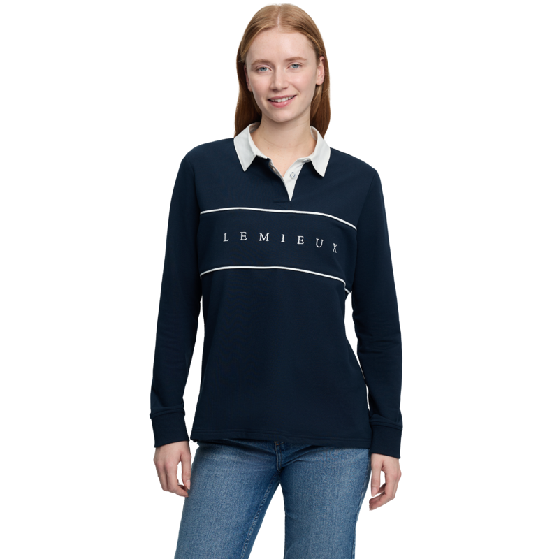 LeMieux Ladies Rochelle Rugby Shirt - Navy-1