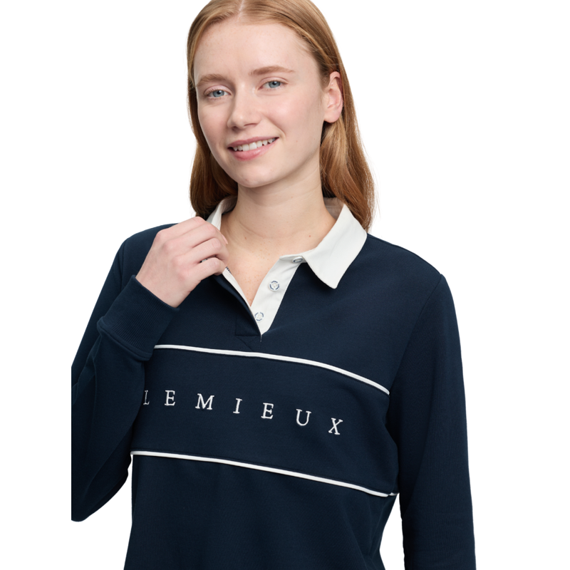 LeMieux Ladies Rochelle Rugby Shirt - Navy-3