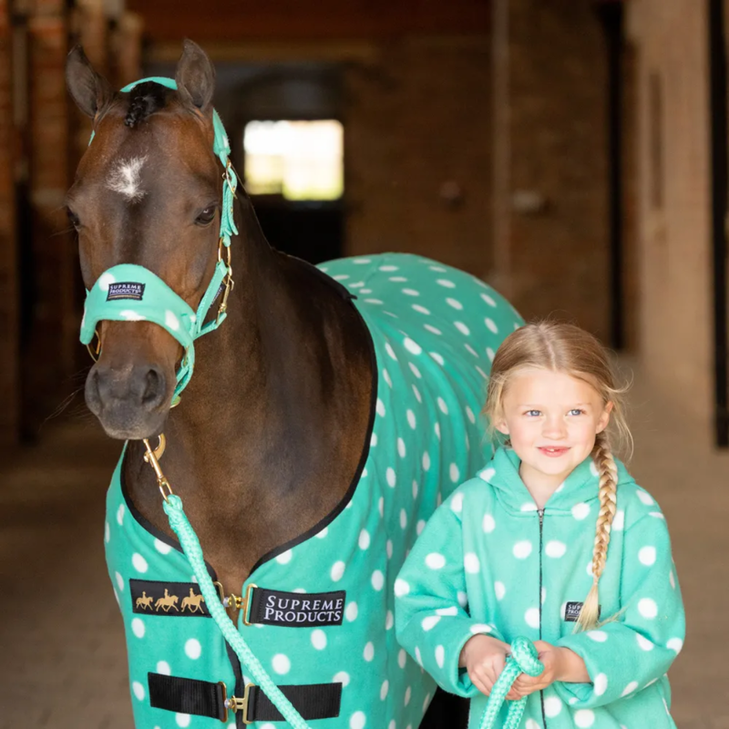 Supreme Products Dotty Fleece Rug - Gorgeous Green-2