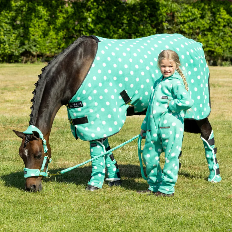 Supreme Products Dotty Fleece Rug - Gorgeous Green-1
