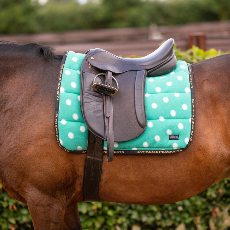 Supreme Products Dotty Fleece Saddle Pad - Gorgeous Green