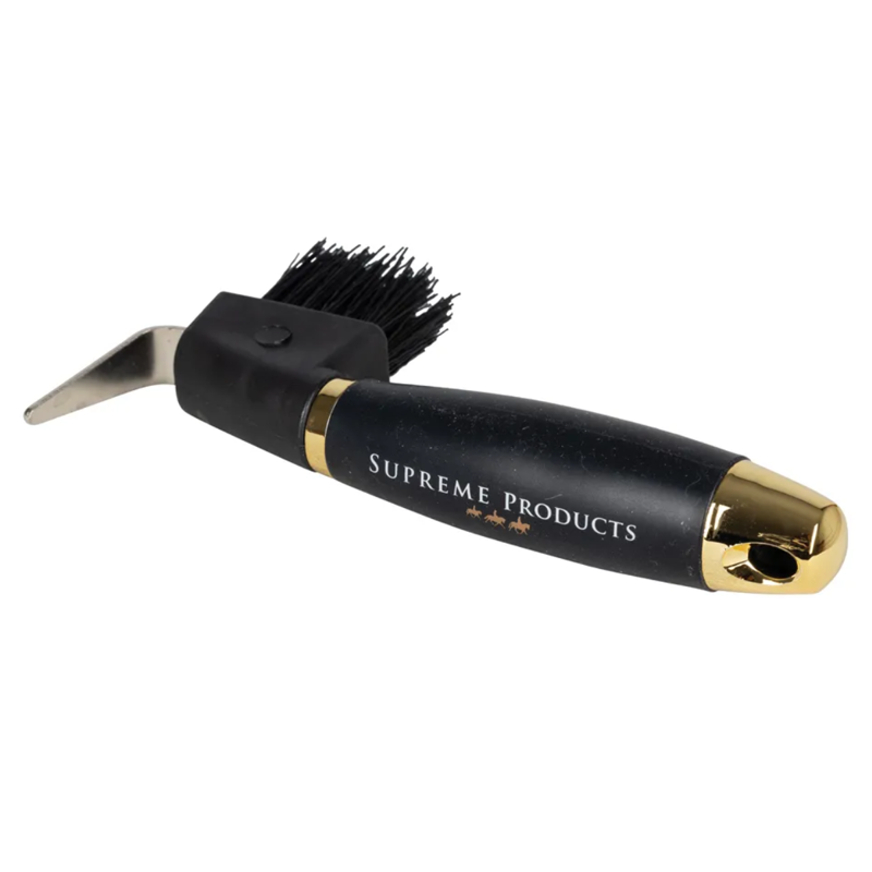 Supreme Products Comfort Groom Hoof Pick - Black/Gold
