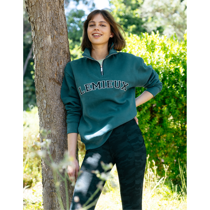 LeMieux Kelsie Quarter Neck Sweat - Jungle-4