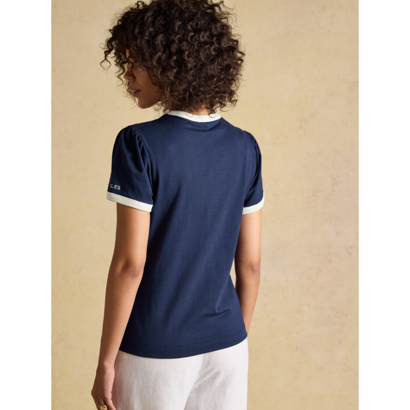 Joules Ladies Erin Short Sleeve Jersey T-Shirt - Navy-2