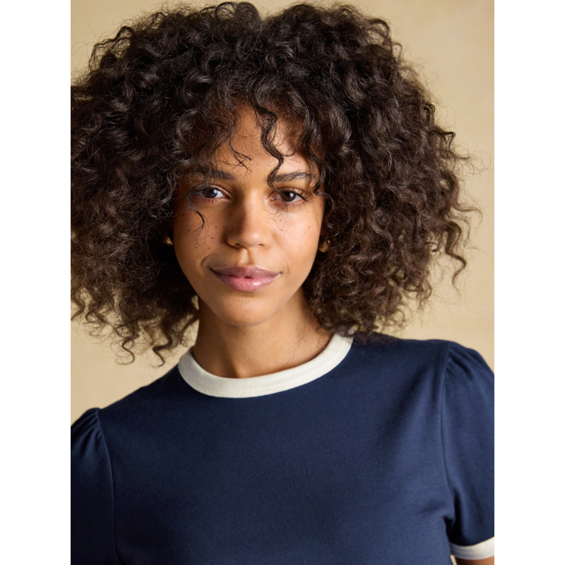 Joules Ladies Erin Short Sleeve Jersey T-Shirt - Navy-3