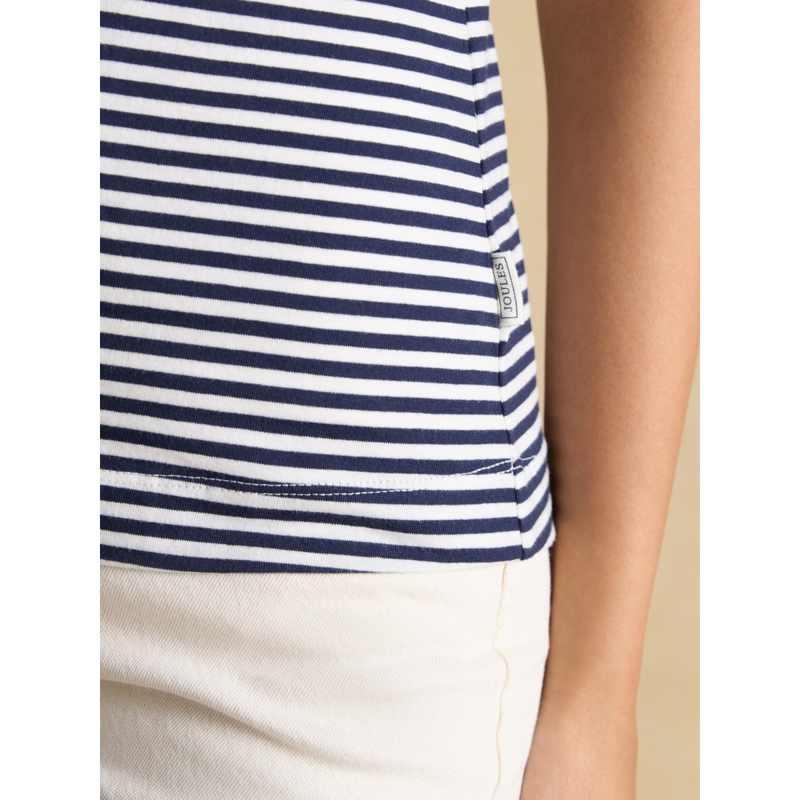 Joules Ladies Erin Short Sleeve Jersey T-Shirt - Navy Stripe-6