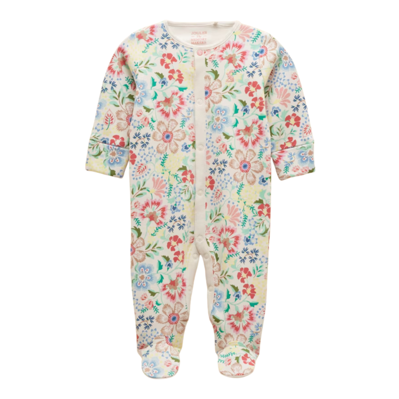 Joules Razamataz Cotton Babygrow - Multi Floral