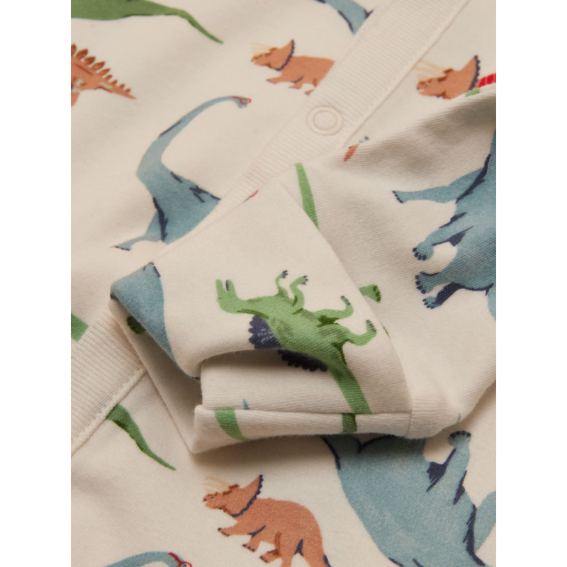 Joules Razamataz Cotton Babygrow - Cream Dino-2