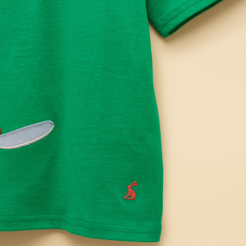 Joules Boys' Archie Applique Graphic T-Shirt - Green-4