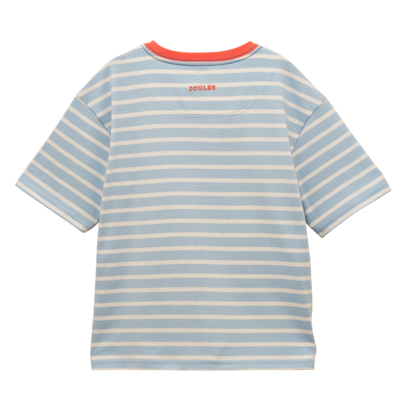 Joules Boys' Archie Applique Graphic T-Shirt - Blue/White-1