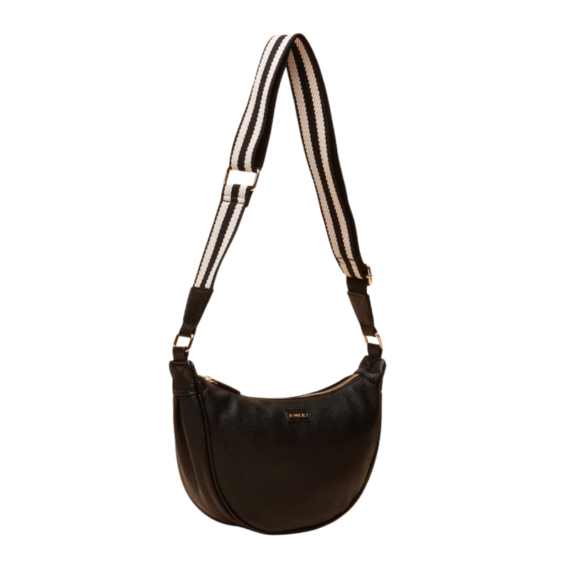 Joules Jade Half Moon Adjustable Cross Body Bag - Black-1