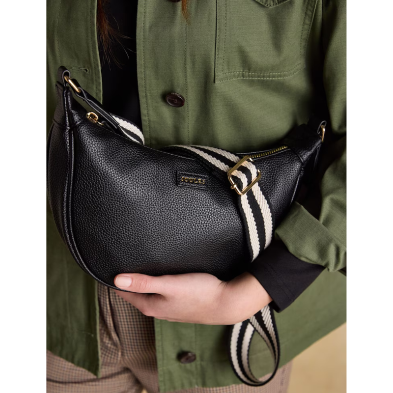 Joules Jade Half Moon Adjustable Cross Body Bag - Black-6