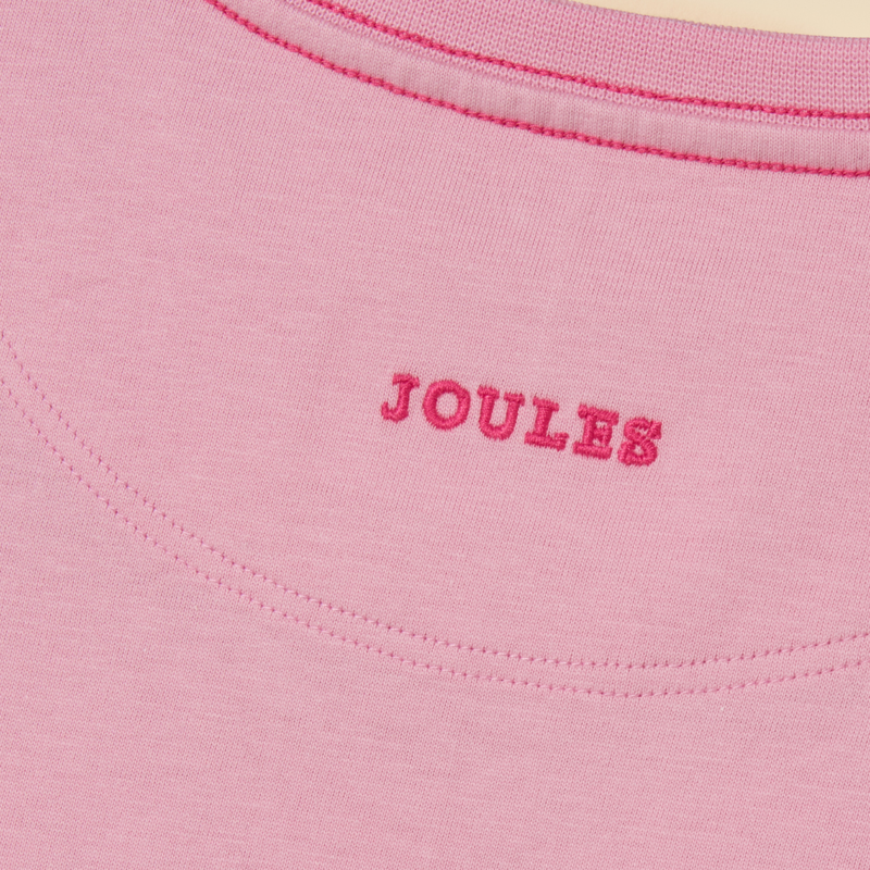 Joules Girls' Astra Applique Cotton T-Shirt - Pink-3