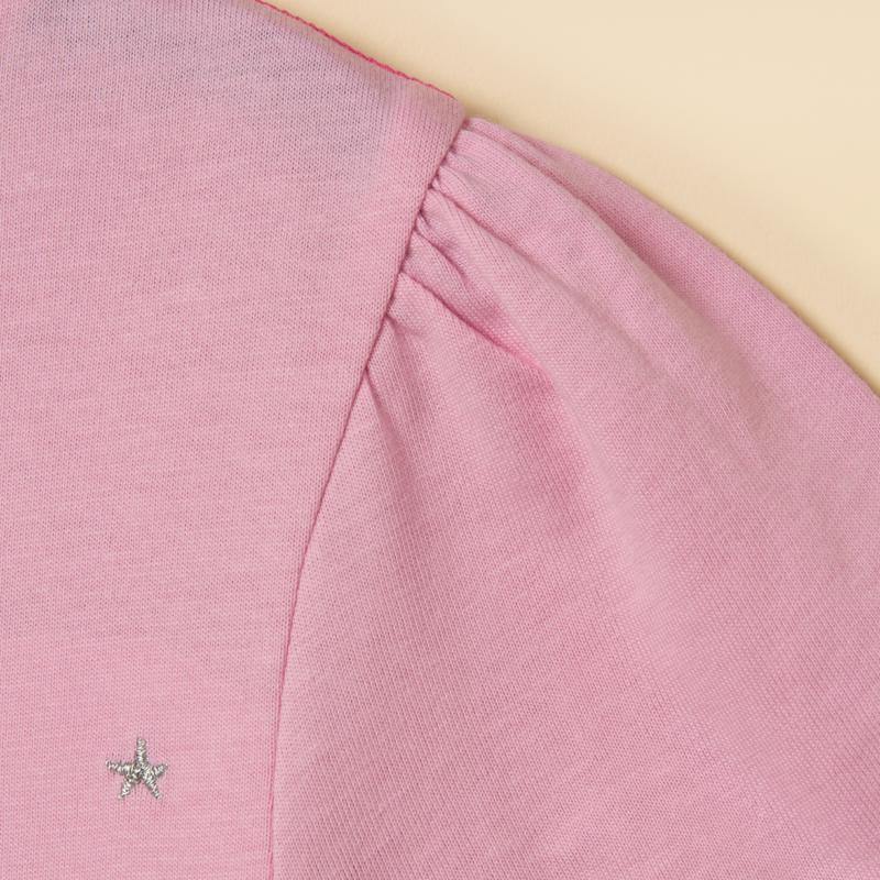 Joules Girls' Astra Applique Cotton T-Shirt - Pink-2