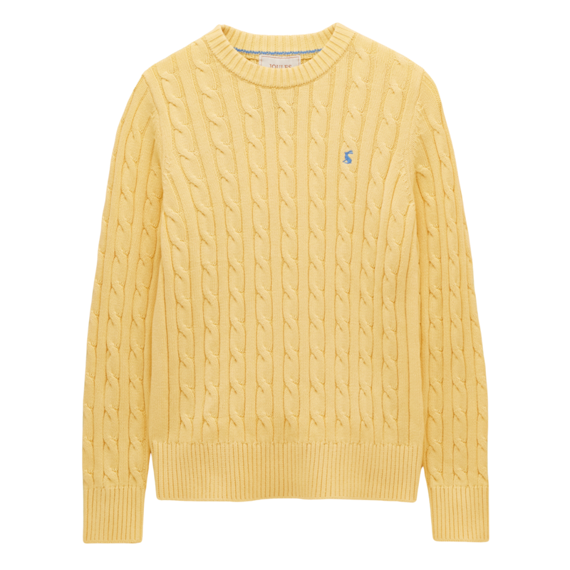 Joules Ladies Classic Cable Jumper - Yellow