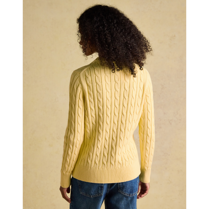 Joules Ladies Classic Cable Jumper - Yellow-2