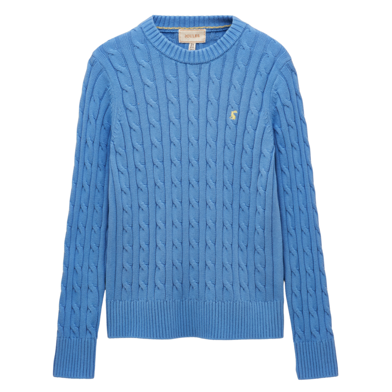 Joules Ladies Classic Cable Jumper - Blue