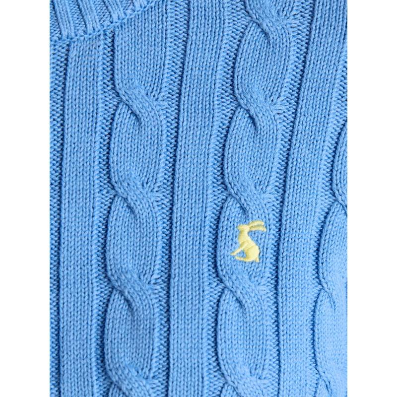 Joules Ladies Classic Cable Jumper - Blue-6