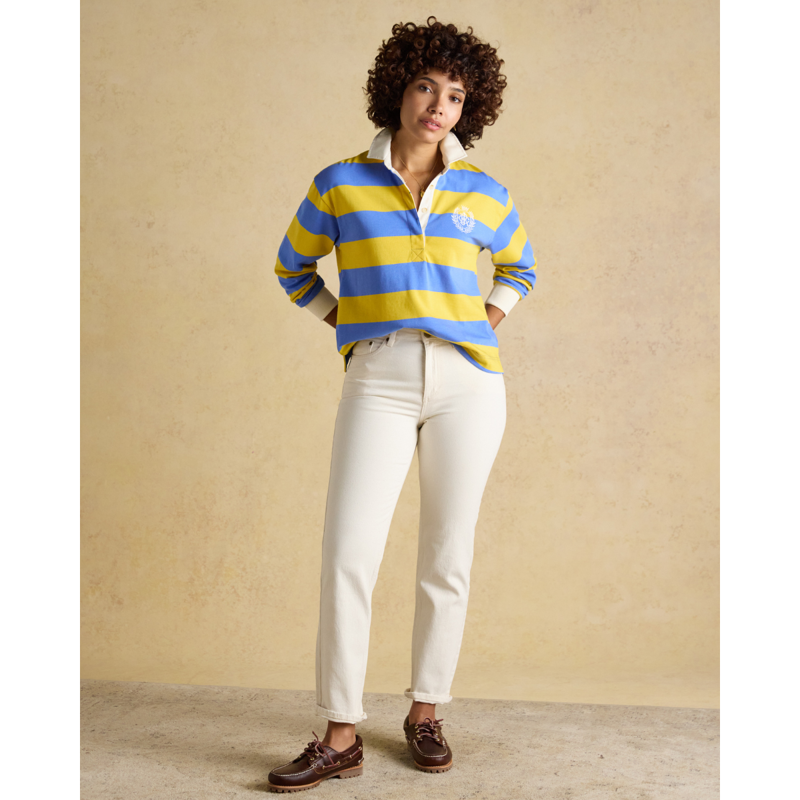 Joules Ladies Slim Straight Jeans - Ecru-3