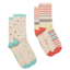 Joules Ladies Everyday Socks 2 Pack - Multi Ecru