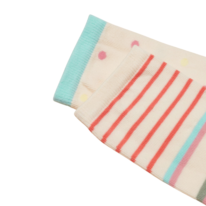 Joules Ladies Everyday Socks 2 Pack - Multi Ecru-1