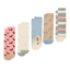 Joules Ladies Everyday Socks 5 Pack - Multi Ecru Dog