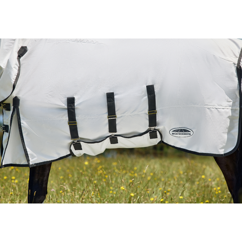 WeatherBeeta ComfiTec Sweet Itch Shield Combo Fly Sheet - White/Charcoal-8