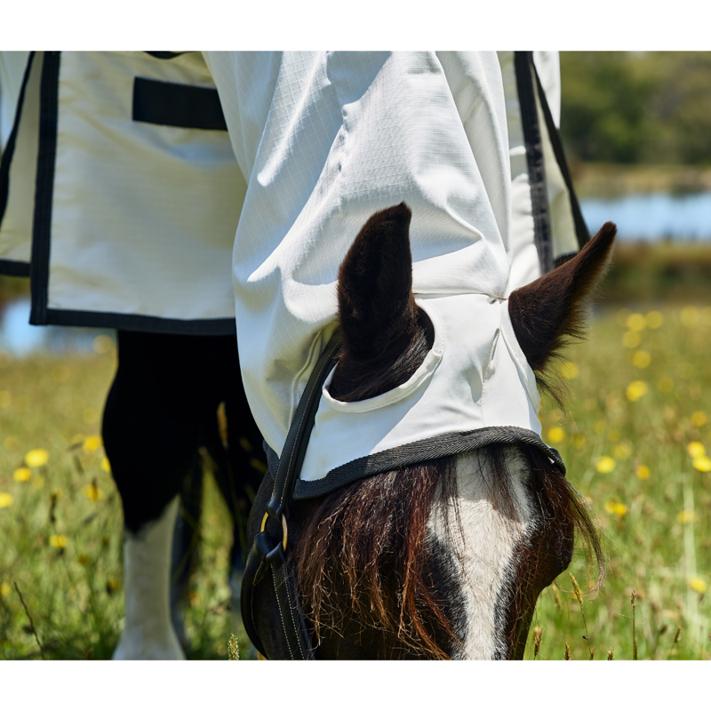 WeatherBeeta ComfiTec Sweet Itch Shield Combo Fly Sheet - White/Charcoal-4