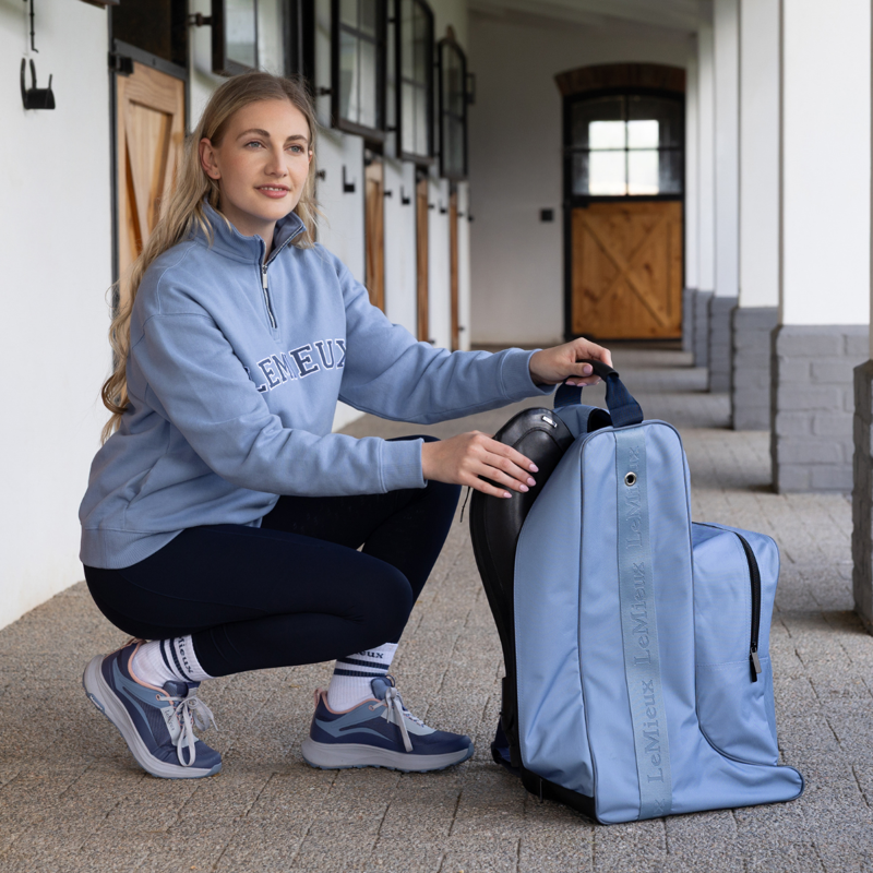 LeMieux Boot and Hat Bag - Powder Blue-2
