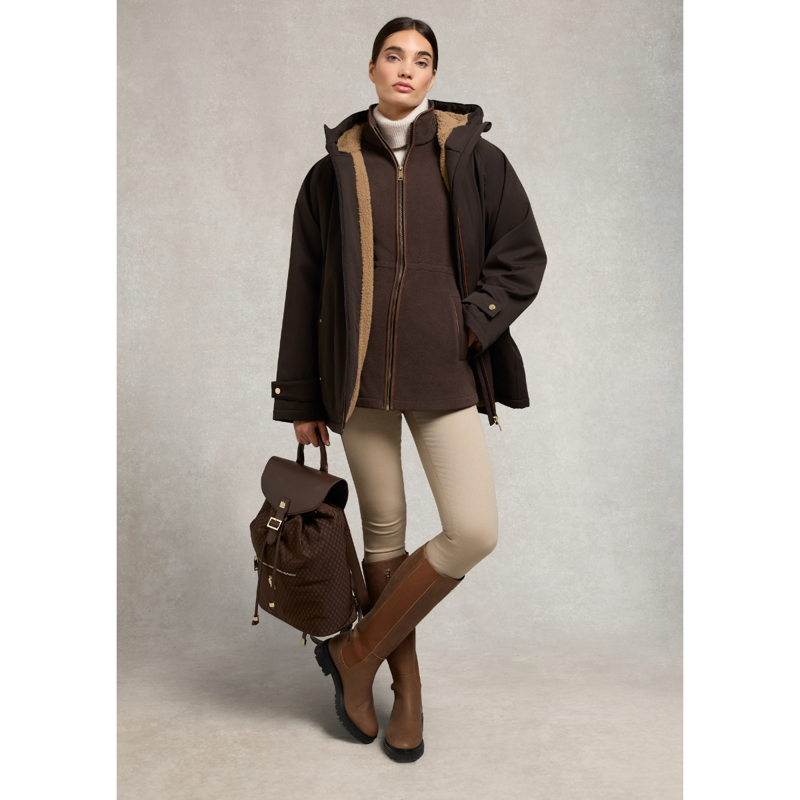 Holland Cooper Country Longline Fleece - Chocolate-5