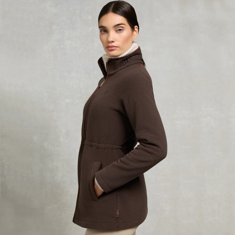 Holland Cooper Country Longline Fleece - Chocolate-2