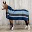 Kentucky Fleece Square Blanket Stripes - Navy/Grey