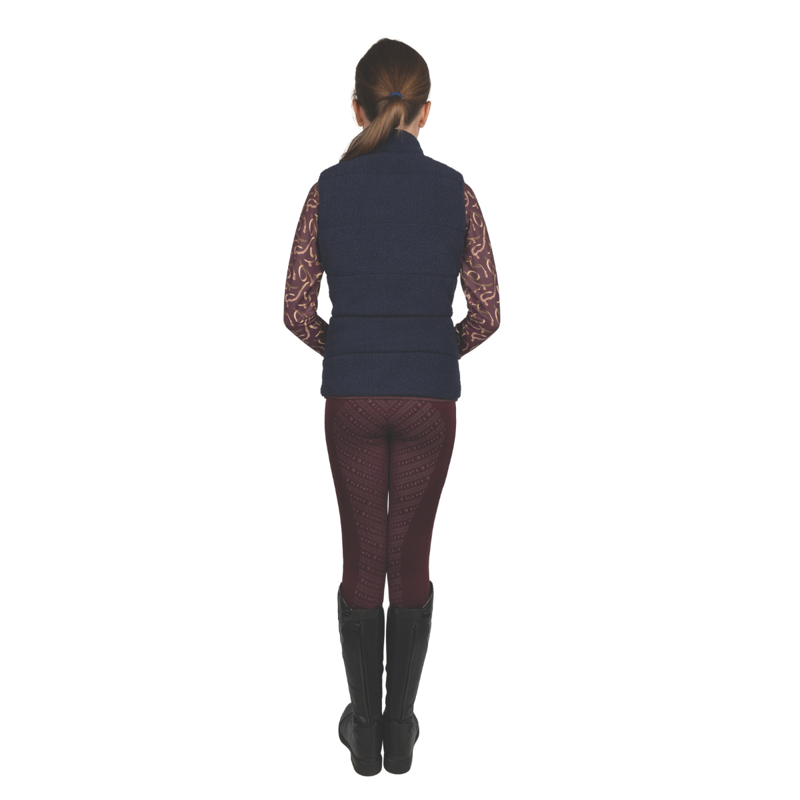 Hy Equestrian Elevate Allure Mizs Riding Tights - Berry/Rose Gold-2