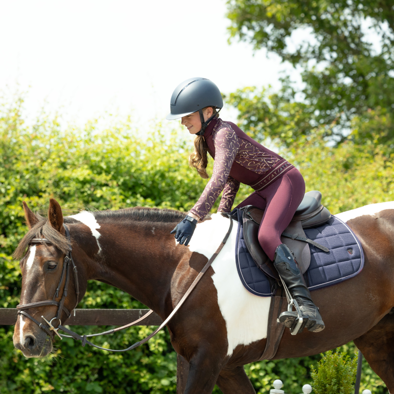 Hy Equestrian Elevate Heritage Mizs Base Layer - Berry-4