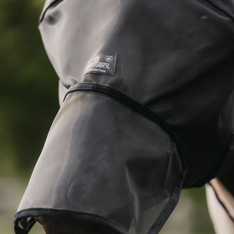 Kentucky Classic Fly Mask with Ears and Nose - Black-2