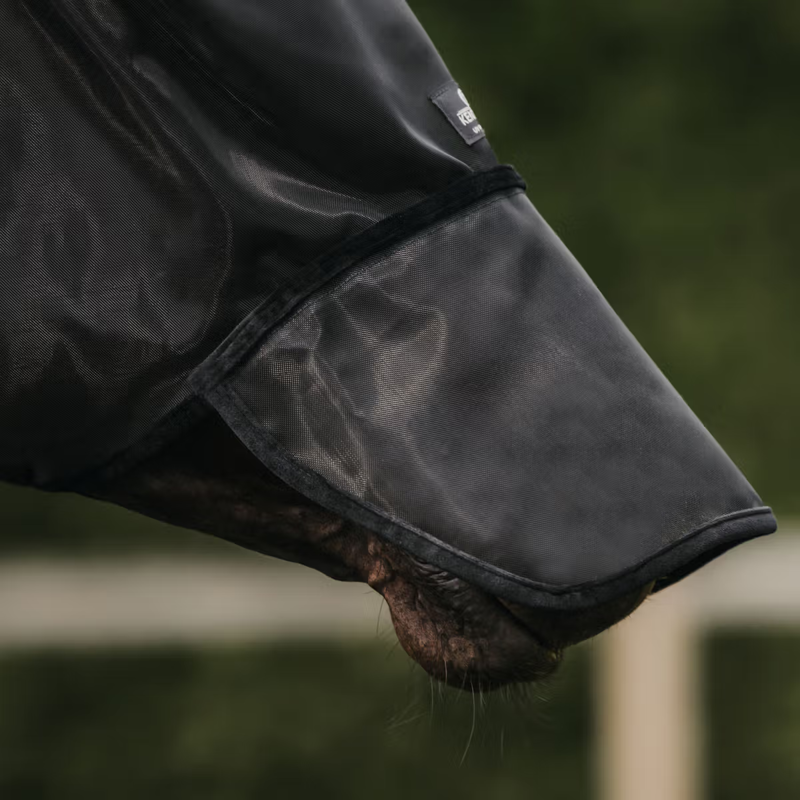 Kentucky Classic Fly Mask with Ears and Nose - Black-3