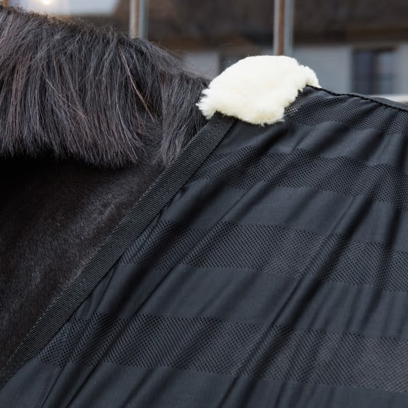 Kentucky Light Striped Mesh Fly Sheet - Black-1