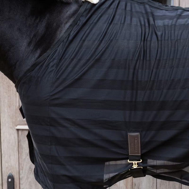 Kentucky Light Striped Mesh Fly Sheet - Black-2