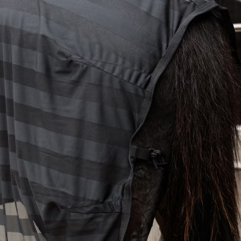 Kentucky Light Striped Mesh Fly Sheet - Black-4
