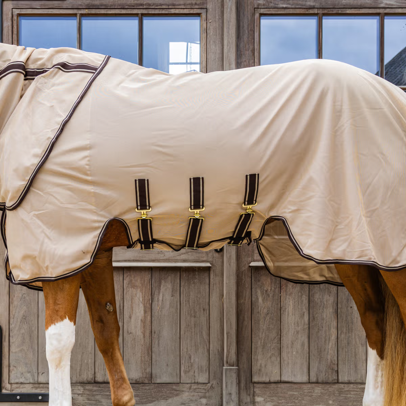 Kentucky Mesh Comfort Fly Rug - Beige/Brown-2